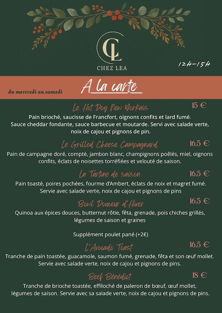 Chez Léa - Menu Image 2